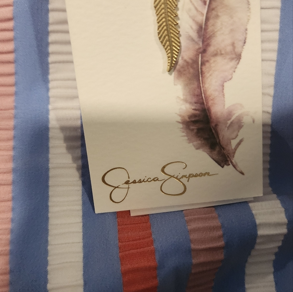 NWT JESSICA SIMPSON MIAMI Striped One-Piece Swimsuit XL - Picture 4 of 5